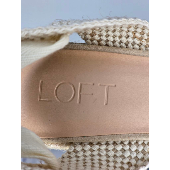LOFT Beige Espadrille Wedge Sandals Women’s Size 7M - Picture 7 of 7